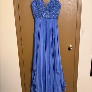 Sherri Hill Blue Prom Dress